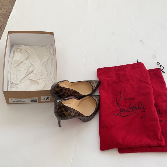 Christian Louboutin Pigalle Follies 100 python leo multi stiletto pumps 40 - Picture 12 of 12